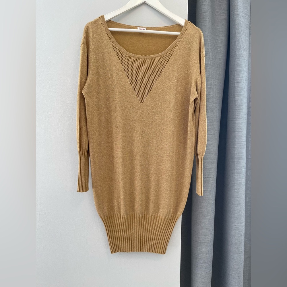 KENZO SHIMMERING GOLDEN SWEATER
